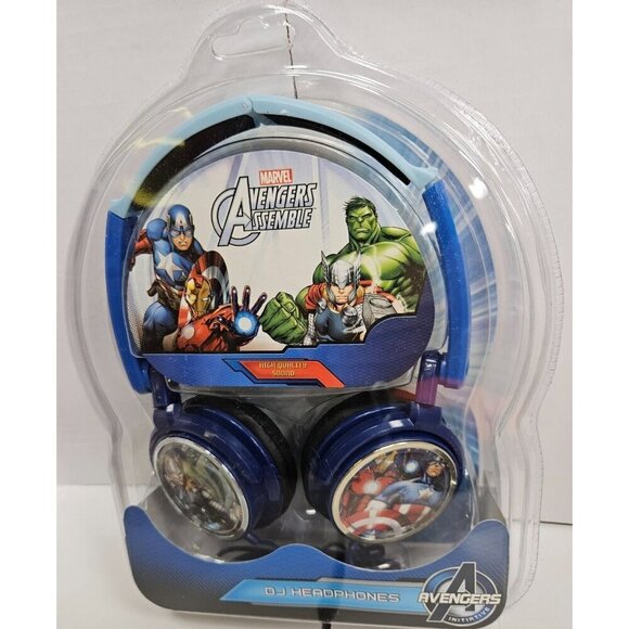 Marvel Avengers Assemble Wired 3.5mm Stereo DJ Headphones, Over The Ear - Picture 1 of 2